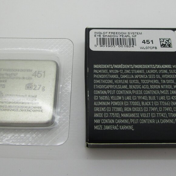 Shade 451 INGLOT Freedom System Eye Shadow Pearl NF Square - Picture 2 of 2